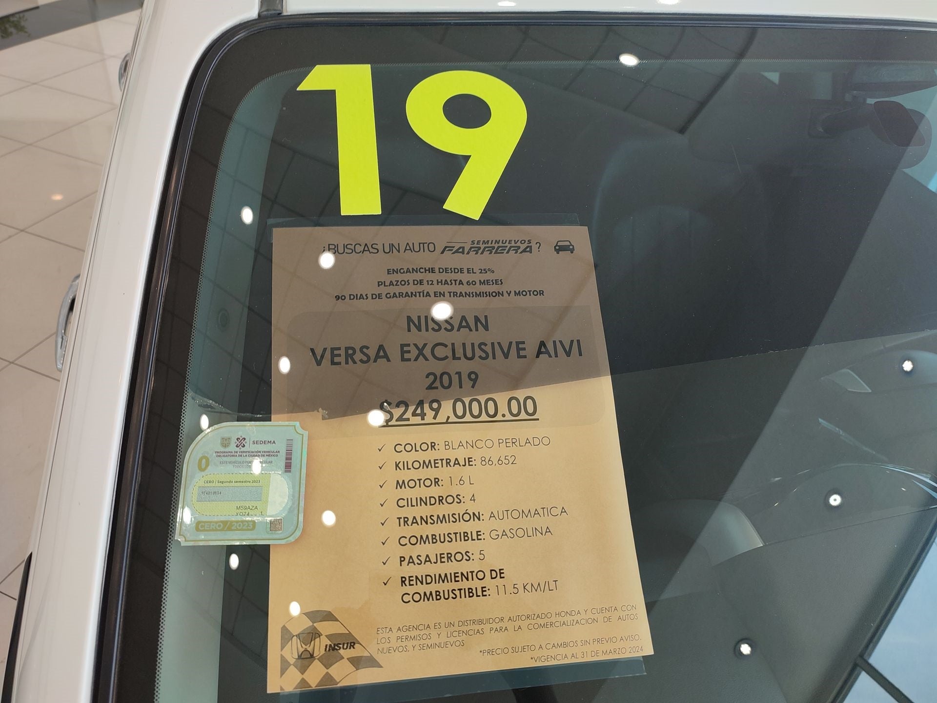 2019 Nissan Versa 1.6 Exclusive Navi At